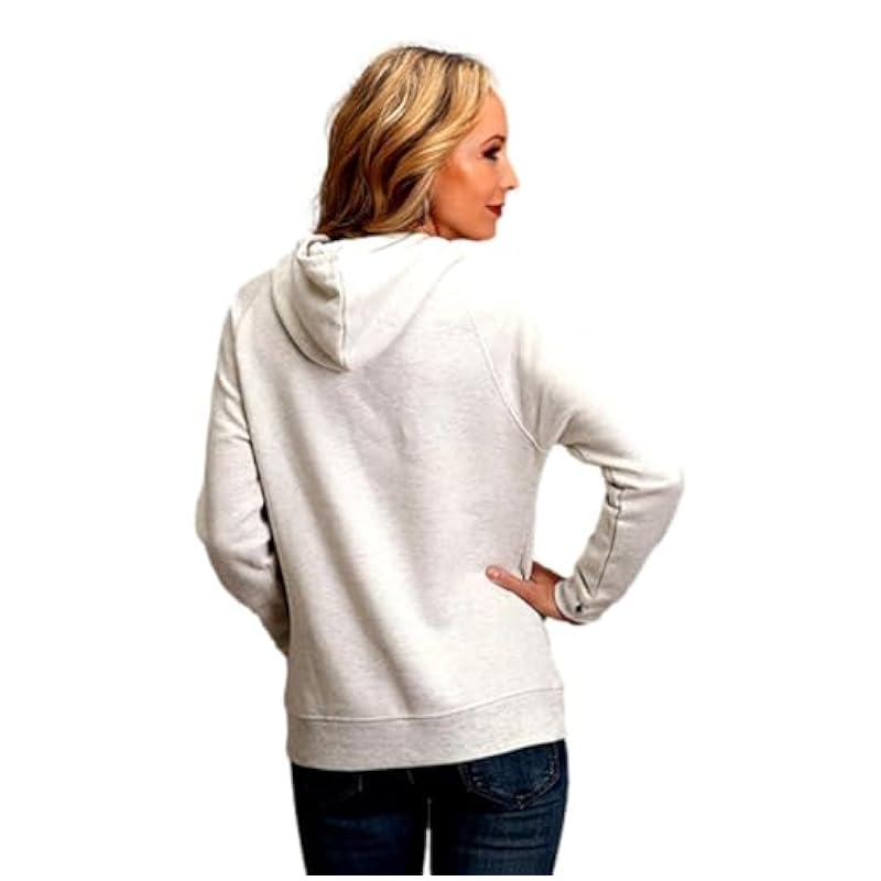 Stetson Western Sweatshirt Women Hoodie L Oatmeal 11-098-0562-8003 WH Stetson ‎womens Fashion Hoodies & Sweatshirts