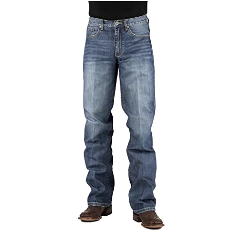 ‎mens Jeans Stetson Stetson Western Jeans Mens Modern Fit Bootcut Blue 11-004-1312-4094 BU Blue