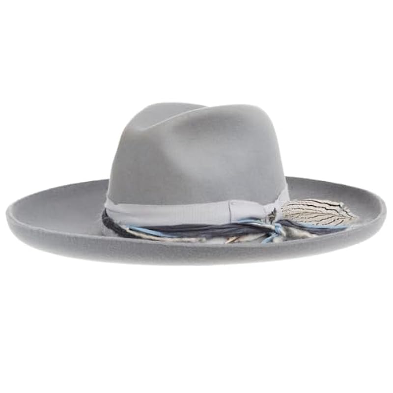 Stetson Hats Light Grey Oceanus 4in Brim Fashion Hat Grey S Stetson ‎unisex-ad Hats & Caps