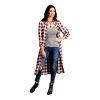 Stetson Stetson Western Dress Women L/S Shirt Plaid M Wine 11-057-0597-6025 WI ‎womens Dresses