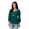 Stetson Western Shirt Women 3/4 Sleeve XL Jade 11-038-0514-0518 GR Stetson ‎womens Tops, Tees & Blouses