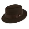 Stetson Stetson Cranston Wool Felt Porkpie Hat Chocolate ‎mens Hats & Caps