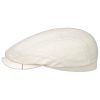 ‎mens Hats & Caps Stetson Stetson Lightweight Driver Flat Cap Men - Made in Germany Cream White