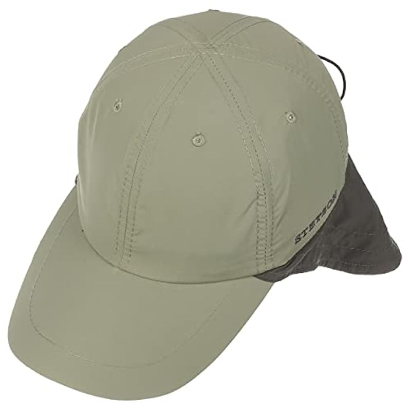 ‎mens Hats & Caps Stetson Stetson Nylon Sun Cap with Neck Protection Men Light Olive 7-7 1/8