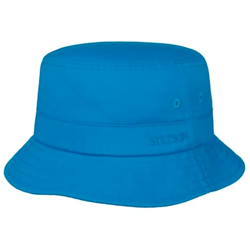 Stetson Twill Bucket Hat with UV Protection Women/Men - Blue Stetson ‎mens Accessories