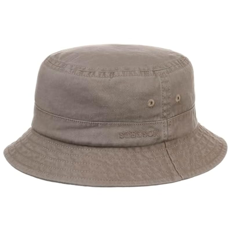 Stetson Twill Bucket Hat with UV Protection Women/Men - Grey Stetson ‎mens Accessories