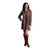 ‎womens Dresses Stetson Stetson Women's Praire Paisley Print Long Sleeve Dress - 11-057-0590-6030 BR US Brown