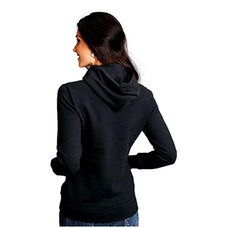 Stetson Fashion Hoodies & Sweatshirts ‎womens Stetson Western Sweatshirt Womens Hooded M Black 11-098-0562-7098 BL