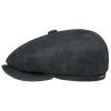 ‎mens Hats & Caps Stetson Stetson 8 Panel Sheepskin Flat Cap Men - Navy