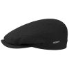 Stetson Stetson Belfast Wool Blend Flat Cap Men - Made in The EU Black ‎mens Hats & Caps