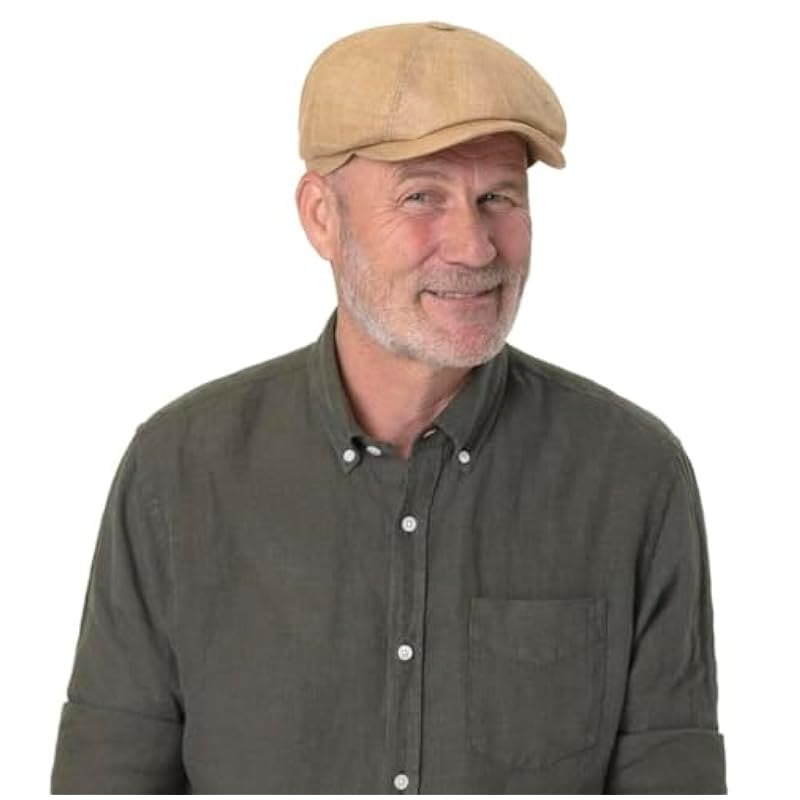 Stetson Stetson Hatteras Uni Sustainable Linen Flat Cap Men - Made in The EU Blue ‎mens Hats & Caps
