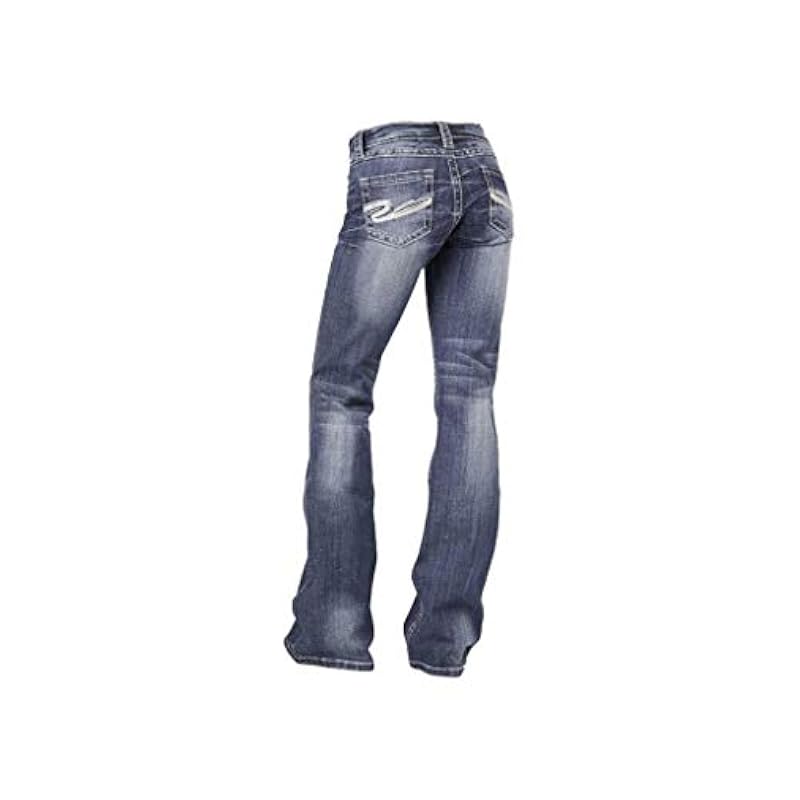 ‎womens Jeans Stetson Stetson Women's 816 Fit White S Stitch Bootcut Jeans Denim 8 S