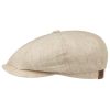 Stetson Hats & Caps ‎mens Stetson Hatteras Linen Newsboy Cap Women/Men | Made in The EU Beige