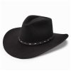 Resistol Briscoe Reg, Color: Black, Size: 7 3/8 (RWBRSC-43340773) ‎mens Hats & Caps Stetson