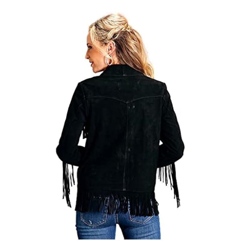 Stetson Coats, Jackets & Vests ‎Womens Stetson Western Jacket Womens Fringe XL Black 11-098-0539-0078 BL