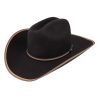 Stetson Stetson Foothills 3X Wool Felt Black Cowboy Hat 7 1/4 Hats & Caps