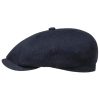 ‎mens Hats & Caps Stetson Stetson Hatteras Kelso Linen Flat Cap Men - Made in Germany Navy