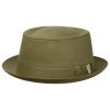 Stetson Hats & Caps ‎womens Stetson Cotton Pork Pie Cloth Hat Women/Men - Made in Italy Olive