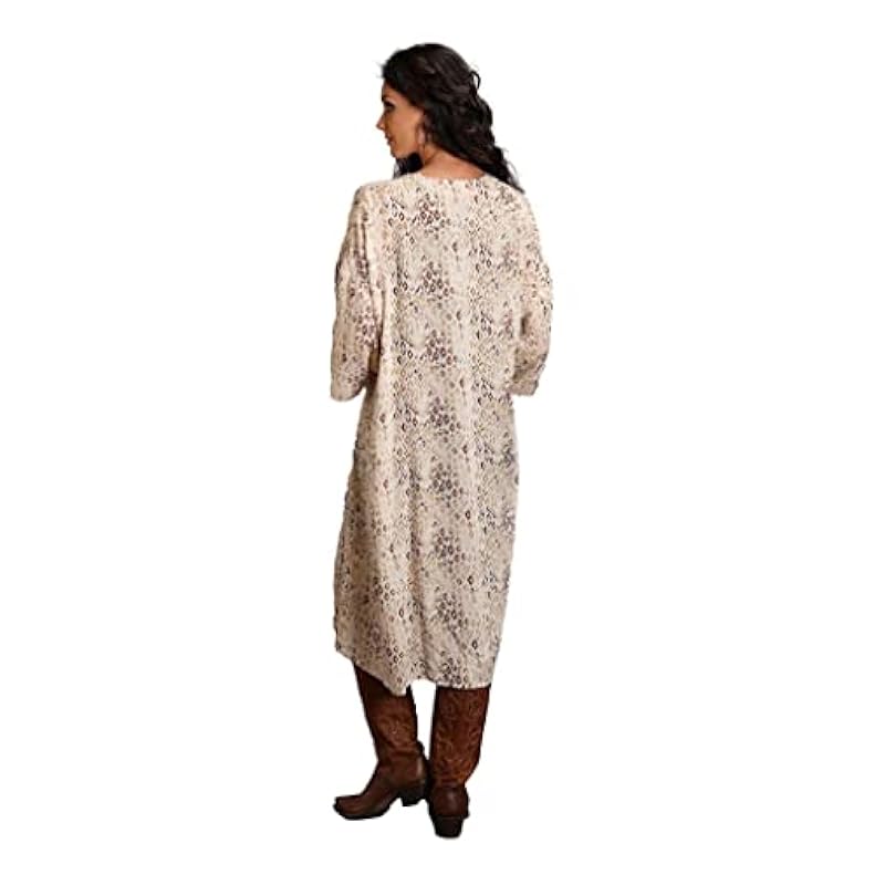 Stetson Stetson Women's Golden Southwestern Herringbone Open Cardigan Gold M L ‎womens Sweaters