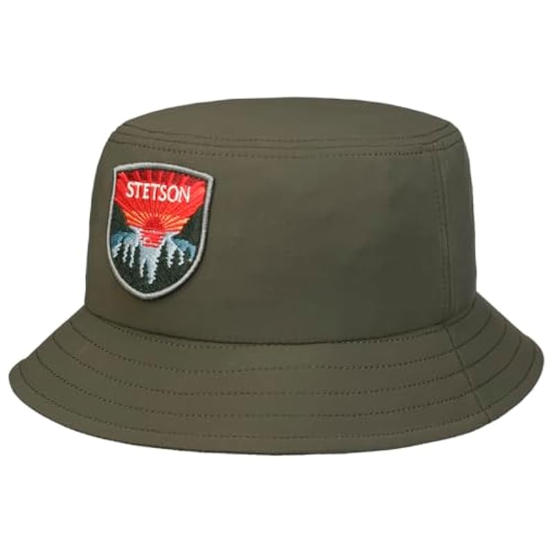 Stetson Jersey Bucket Hat with UV Protection Women/Men - Olive ‎womens Hats & Caps Stetson