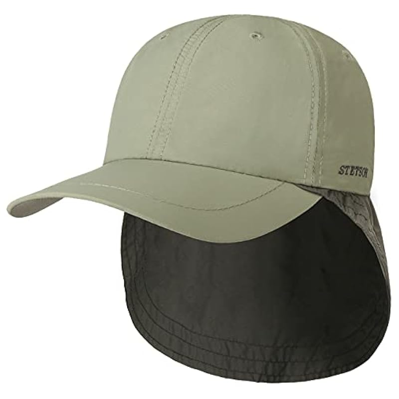 ‎mens Hats & Caps Stetson Stetson Nylon Sun Cap with Neck Protection Men Light Olive 7-7 1/8