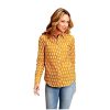 Stetson Women's Southwestern Embroidered Western Snap Shirt Yellow Small ‎womens Tops, Tees & Blouses Stetson