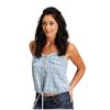 Stetson Western Shirt Womens Button Tank XL Blue 11-052-0565-0554 BU Stetson ‎womens Tops, Tees & Blouses