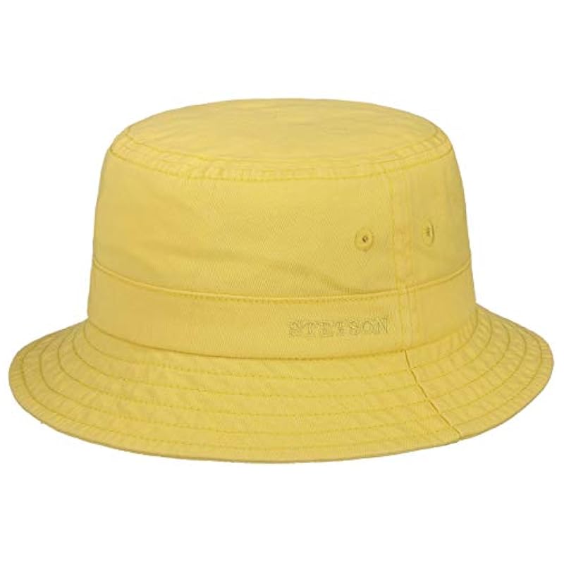 Stetson Twill Bucket Hat with UV Protection Women/Men - Yellow Stetson ‎mens Accessories