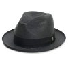 Stetson Stetson Latte Milan Fedora Cognac Hat (TSLATTB152001) Black Hats & Caps