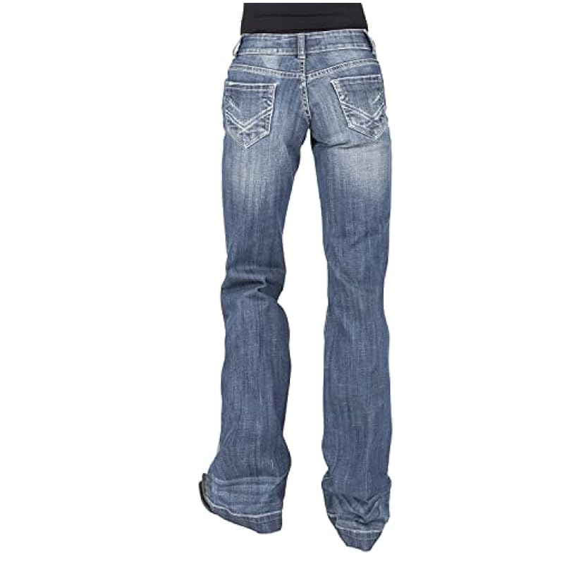 Stetson Women's Medium 214 Trouser Fit Jeans Blue 16W x 34L ‎womens Jeans Stetson