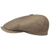 Stetson Carnsville 6 Panel Flat Cap Men - Made in Germany Brown-mott ‎mens Hats & Caps Stetson