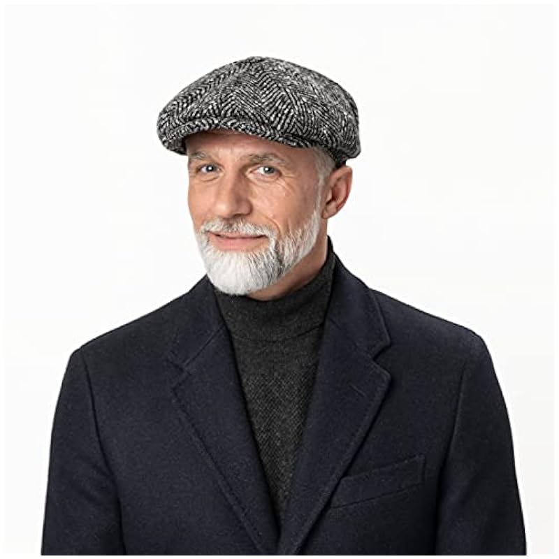 Stetson Hats & Caps ‎mens Stetson Hatteras Wool Colour Neps Flat Cap Men - Beige