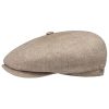 Stetson Hatteras Classic Linen Flat Cap Women/Men - Made in The EU Beige ‎mens Hats & Caps Stetson