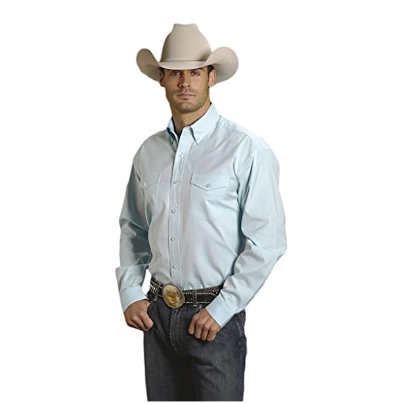 ‎mens Shirts Stetson Stetson Men's Solid Button Oxford Shirt Aqua X-Large