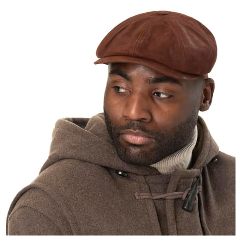 Stetson Stetson Hatteras Uni Pigskin Flat Cap Men - Rust ‎mens Hats & Caps