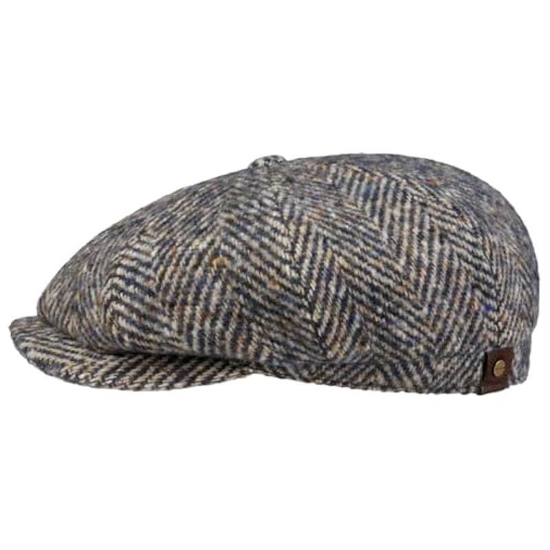 Stetson Hats & Caps ‎mens Stetson Hatteras Wool Colour Neps Flat Cap Men - Beige