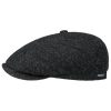 Stetson Brooklin Black Herringbone Flat Cap Men - Black-grey Stetson ‎mens Hats & Caps
