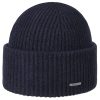 Stetson Classic Uni Wool Beanie Hat Women/Men - Made in Italy Navy ‎womens Hats & Caps Stetson