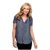 Stetson Western Shirt Womens S/S Denim M Blue 11-051-0565-0560 BU Stetson ‎womens Tops, Tees & Blouses