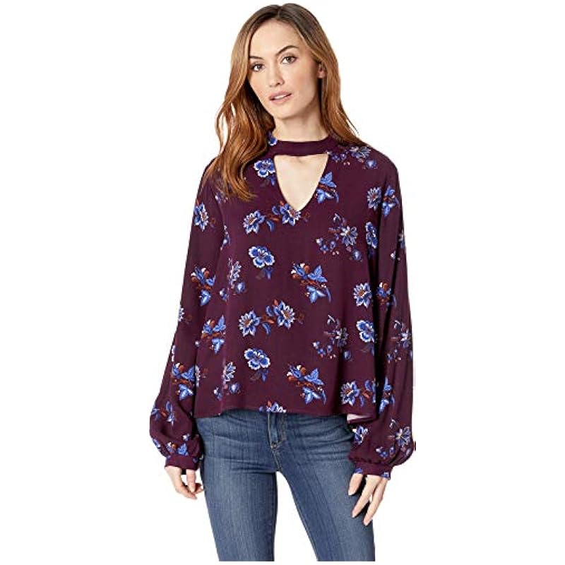 Stetson 2105 Floral Herringbone Wine SM ‎womens Tops, Tees & Blouses Stetson