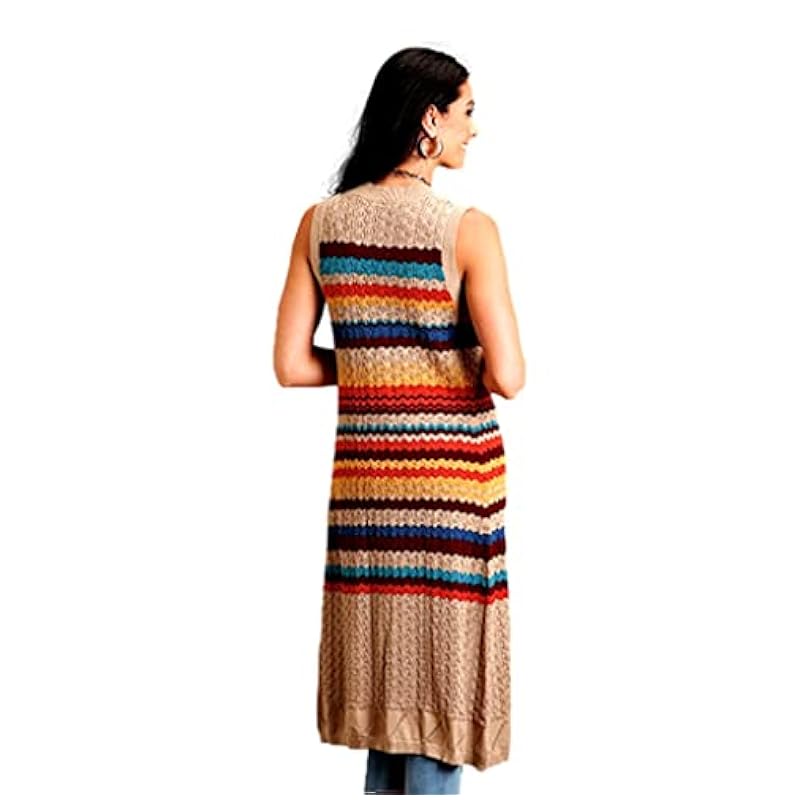 Stetson Coats, Jackets & Vests ‎womens Stetson Western Duster Women Striped Vest XL Multi 11-027-0539-2028 MU