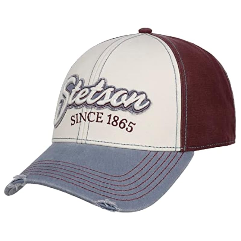 Stetson Stetson Tricolour Vintage Distressed Cap Women/Men - Cream White ‎womens Hats & Caps