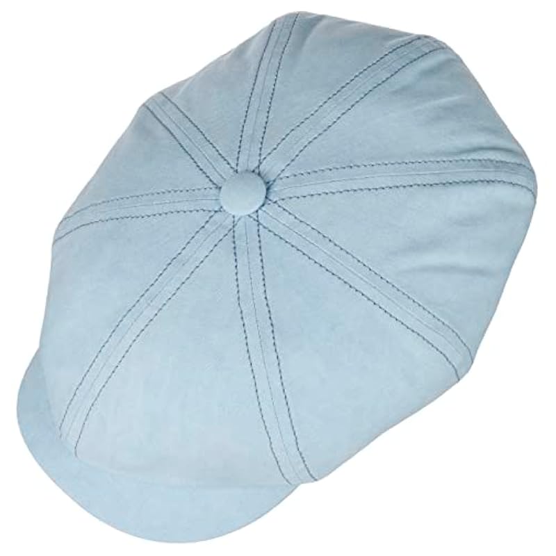 Stetson Hats & Caps ‎womens Stetson Hatteras Sustainable Cotton Flat Cap Women/Men - Made in The EU Light Blue