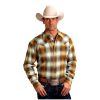 Stetson Stetson Western Shirt Mens L/S Collar M Brown 11-001-0478-6055 BR ‎mens Shirts