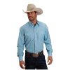 Stetson Men's Striped Long Sleeve Snap Western Shirt Blue X-Large ‎mens Shirts Stetson