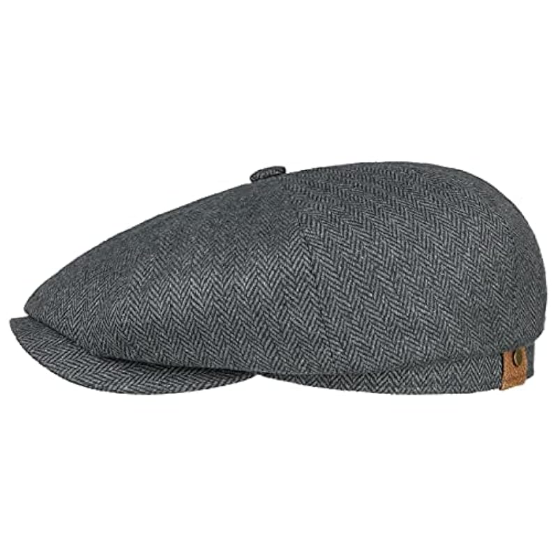 ‎mens Hats & Caps Stetson Stetson Hatteras Frame Silk Cap Women/Men - Made in The EU Black-grey