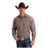 Stetson Shirts ‎mens Stetson Brown Diamonds Print - Mens Shirt