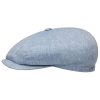 Stetson Hatteras Classic Linen Flat Cap Women/Men - Made in The EU Light Blue Stetson ‎mens Hats & Caps