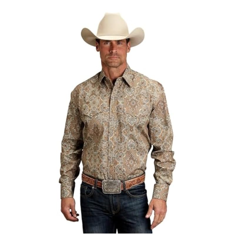 Shirts Stetson Stetson Desert Paisley Print - Mens Shirt Medium