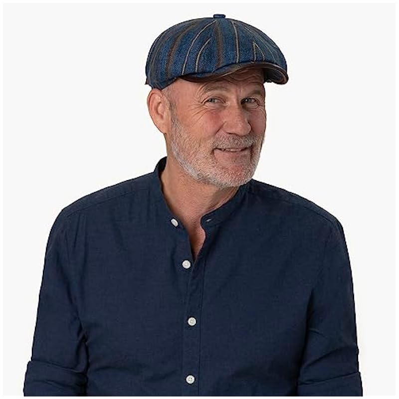Stetson Hatteras Landgrove Flat Cap Men - Made in Germany Denim ‎mens Hats & Caps Stetson